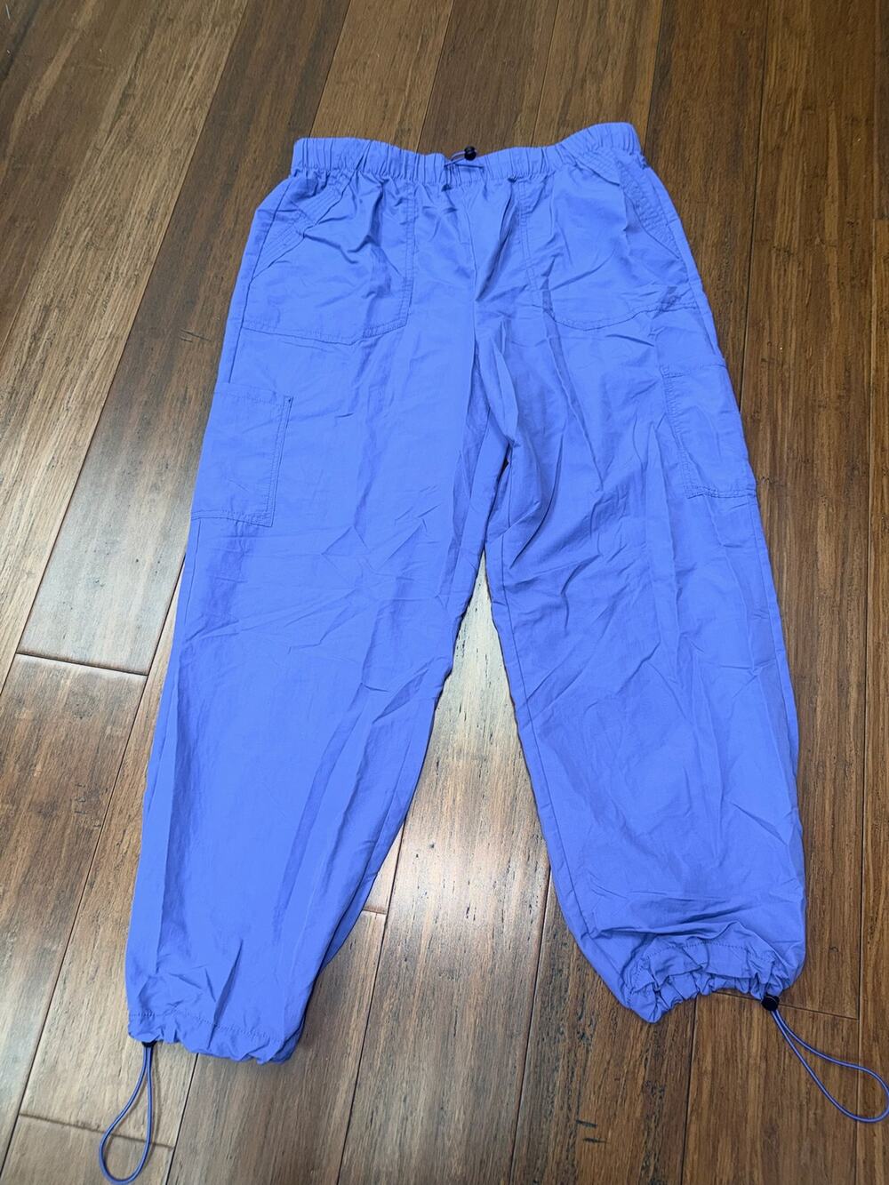 Blue Maurices Nylon Parachute Cargo Pants L Large